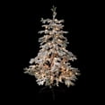 thumbnail image 6 of Northlight Real Touch™️ Pre-Lit Flocked Whistler Noble Fir Artificial Christmas Tree - 4.5' - Clear, 6 of 9