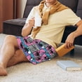 thumbnail image 5 of Goofa Hawaii Palms Pattern Men's Pajama Short Sleep Shorts Soft Comfortable Breathable Pajamas Shorts with Pockets-Medium, 5 of 6