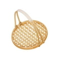 thumbnail image 2 of yuksok Handwoven Fruit Basket Bread Baking Tray Bread Basket for Kitchen Table Home Round, 2 of 9