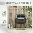 thumbnail image 6 of Outsunny Tumbling Compost Bin Outdoor 360° Dual Chamber Rotating Composter 43 Gallon, Green, 6 of 9
