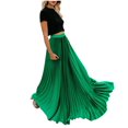 thumbnail image 1 of JUNWELL Jupe Longue Plissée Élastique Taille Haute Froncée pour Femmes, 1 of 7