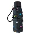 Totes Small Manual Umbrella, NeverWet, Travel Size, Dots on Black, 38