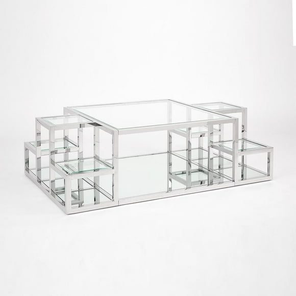 Home Gear Table basse Argent Multi-niveaux