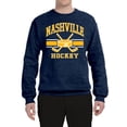 thumbnail image 2 of Wild Bobby City of Nashville Hockey Fantasy Fan Sports Unisex Crewneck Sweatshirt, Vintage Heather Navy, Medium, 2 of 5