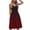 Red, variant on Sngxgn Women's Neck Sleeveless Ruched Bodycon Wrap Party Midi Dress(Purple,S)