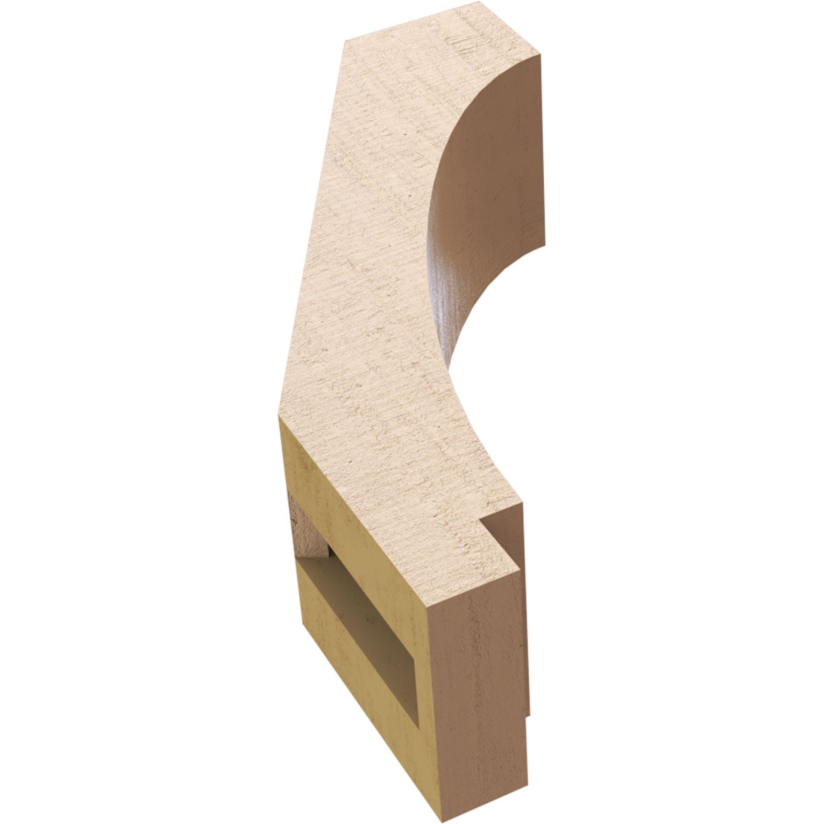 Ekena Millwork 3"W x 6"D x 10"H Imperial Rough Cedar Woodgrain TimberThane Knee Brace, Primed