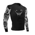 thumbnail image 4 of Camiseta de compresión con estampado 3D para hombre, camisa muscular de manga larga, ropa deportiva atlética, camisetas cortas, camiseta de entrenamiento de secado fresco, 4 of 5