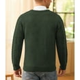 thumbnail image 4 of QDG Men's Cable Knit Pullover Sweater Casual Crewneck Long Sleeve Knitted Sweater, 4 of 8