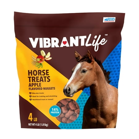 Vibrant Life Apple Flavored Horse Treat Nuggets, 4 (Best Way To Treat Thrush In Horses)