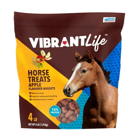 Horse Nugget - Vibrant Life Apple Flavored Horse Treat Nuggets, 4 lb