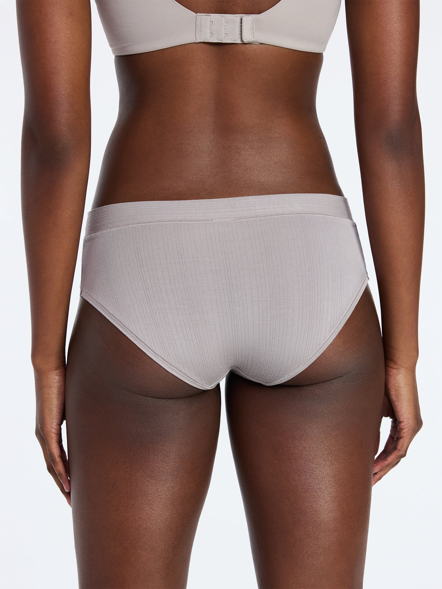 Joyspun Women's Ribbed Modal Hipster Panties, 3-Pack, Sizes XS-3XL