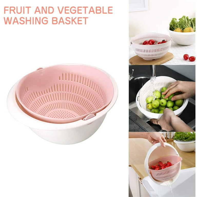 4-1 Colander with Mixing Bowl Set - Strainers for Kitchen, Food Strainers  and Colanders, Pasta Strainer, Rice Strainer, Fruit Cleaner, Veggie Wash