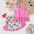 thumbnail image 2 of HCNTES Girls Shorts Sets 2 Piece Summer Outfits Sleeveless Tops With Pockets Ruffle Shorts Cute Kids Clothes toddler girl clothes(18-24 Months,Pink), 2 of 9