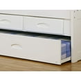 thumbnail image 3 of American Furniture Classics Model 0235-TRW, Solid Pine Twin Rake Bed with Trundle Unit and Three Drawers in White, 3 of 4