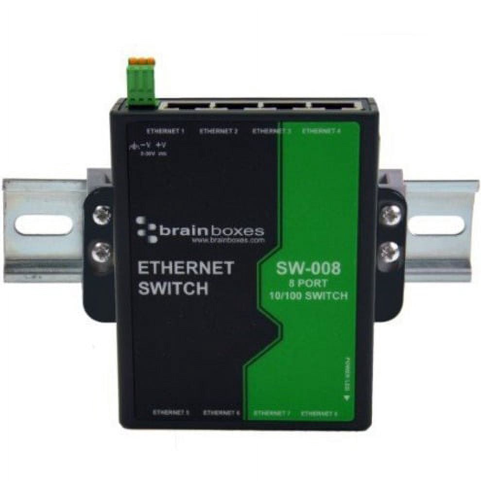 Brainboxes 8 Port Unmanaged Ethernet Switch Wall Mountable SW008