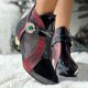thumbnail image 4 of NECHOLOGY Botas Mujer Zapatos Botines de mujer Botas de malla con tacón, sandalias de malla huecas, tacones gruesos, zapatos de mujer modernos y versátiles, botines, botas de mujer (Red, 6.5), 4 of 7
