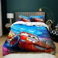 thumbnail image 1 of Lightning McQueen Duvet Cover Set Lightweight Bedding Set All Season Soft Car Quilt Cover with Zipper Closure, 1 of 6