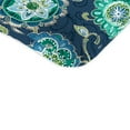 thumbnail image 4 of Jordan Manufacturing 45" x 22" Fanfare Capri Blue Floral Rectangular Outdoor Chair Cushion with Ties and Hanger Loop, 4 of 12