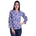 thumbnail image 2 of Moomaya Printed Button Placket Full Sleeve Top Round Neck WoMen's Casual Summer Tunic, 2 of 6