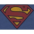 thumbnail image 2 of Superman Logo Men's Navy Heather Vintage Tee - XXL, 2 of 7