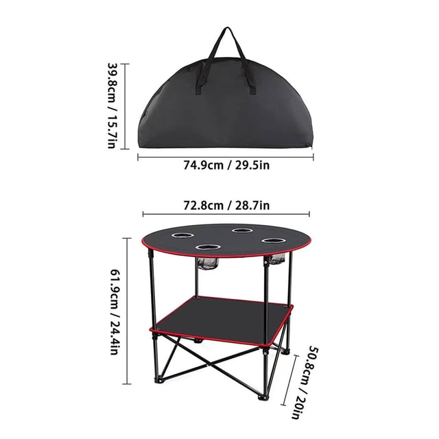Ruiboury Portable And Durable Folding Table For Outdoor Camping Heavy Load Bearing