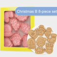 thumbnail image 3 of AMERTEER 8Pcs/Set Cookies Mold Xmas Elements Design Non-Stick Plastic Santa Gloves Biscuits Mould Cooking Tools, 3 of 6