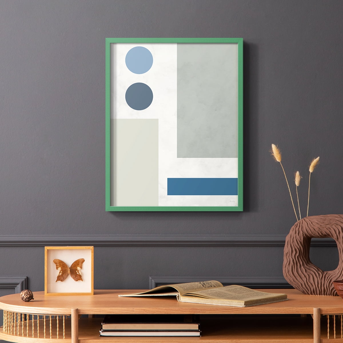 Stars Align I in Green Solid Wood 8 x 10 Framed Print