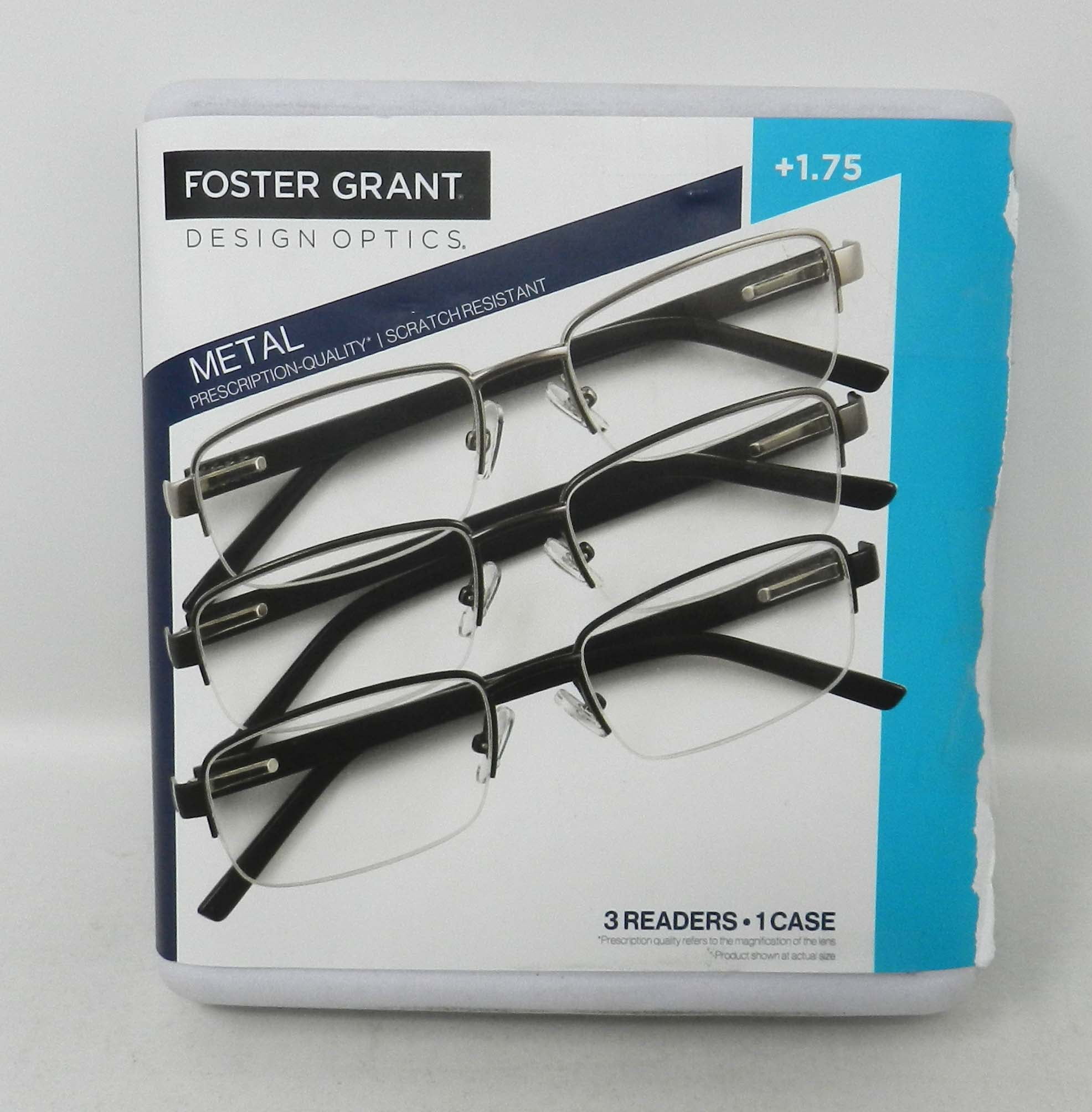 Design Optics Foster Grant Lyden SemiRimless Rectangular +1.75 Reading