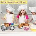 thumbnail image 5 of YOPTOP Mini Stainless-Steel Kitchen Toys, Tiny Size Pretend Cooking Utensils Toys for Kids, Cookware Pots and Pans Play Set with Cooking,Educational Kitchen Experience Toy, 5 of 5