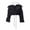 Black, variant on Cropped Winter Jacket for Women Soft Cozy Fleece Lined Hooded Puffer Coat Winterproof Thermal Long Sleeve Zip Up Down Coats Deal of The Day Green S