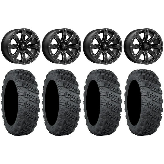 MSA Bounty 15" Wheels Black 33" Versa Cross V3 Tires Polaris RZR XP 1000 / PRO XP / Ranger XP 900/1000