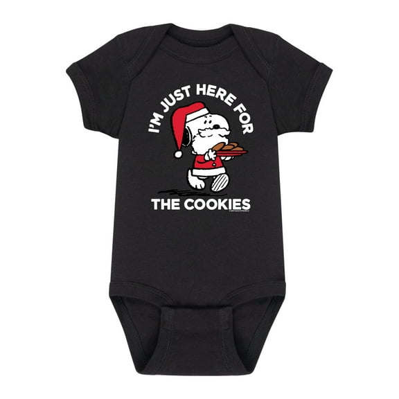 Peanuts - Christmas - I'm Just Here For The Cookies - Infant Baby One Piece