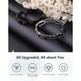 thumbnail image 3 of Leander Mens Magnetic Bracelet Classic Black Titanium Steel Magnets Bracelet Health Jewelry, 8.66 inch (Black), 3 of 7