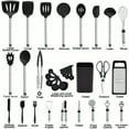 thumbnail image 2 of Kitchen Utensil Set - 33 Piece Silicone Cooking Utensils - Nonstick Cookware Safe - Stainless Steel & Silicone Spatula Set - Heat Resistant Kitchen Gadgets for Home Cooking, 2 of 7