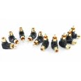 thumbnail image 1 of CablesOnline 10-Pack RCA Male Plug to RCA Female Right-Angle Gold-Plated Adapter (AV-A11-10), 1 of 2