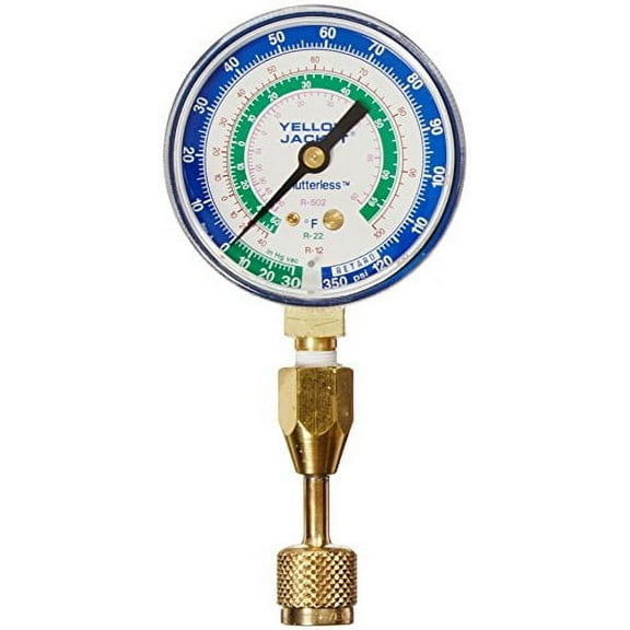 Yellow Jacket Test Gauge, 2 1/2 in Dia, Blue 40332