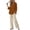 Brown, variant on Loose Solid Color Two Piece Sets For Women, Striped Wide Leg Pants Batwing Sleeve V Neck Top Daily Casual & Resort Wear