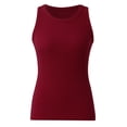 thumbnail image 5 of Rigardu tank top for women womens tank tops Sleeveless Tank Top Blouse Women Racerback Slim Top Knit Ribbed Shirt Women's Blouse Red + XL, 5 of 8