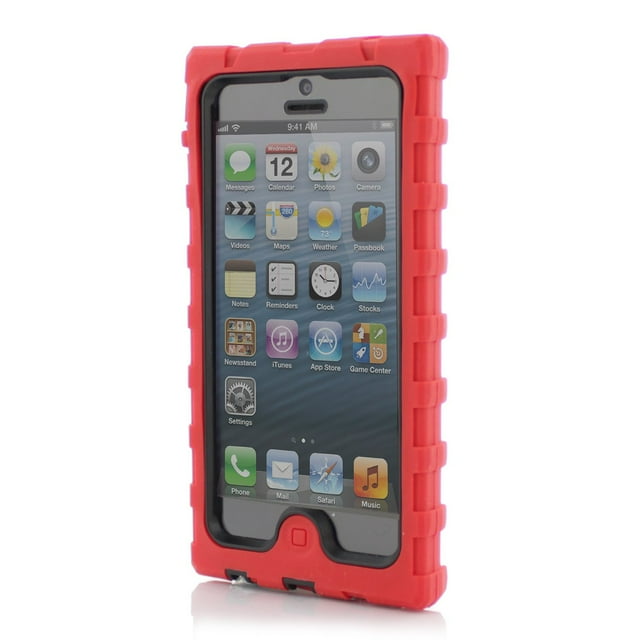 Funda de silicona Hard Candy Shock Drop roja para iPhone 5/5s