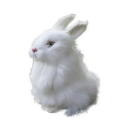 Simulation ornaments Toys Cute Artificial Animal Small Rabbits Plush Toys With Kids Toys Decorations Birthday Gift