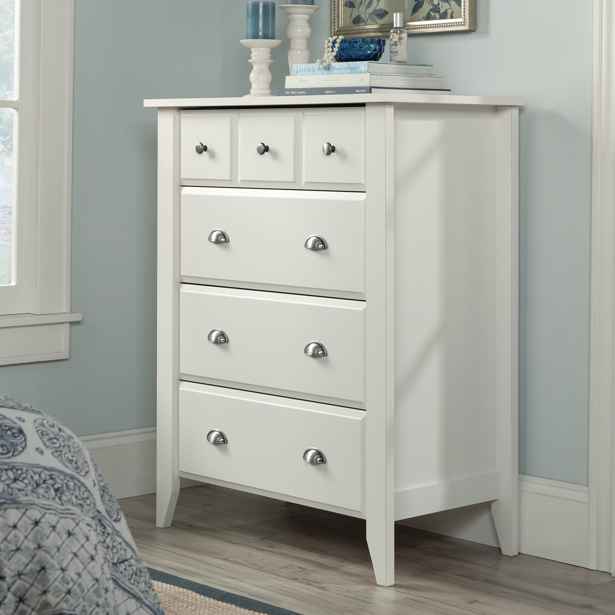 Sauder Shoal Creek 4 Drawer Chest, Soft White Finish