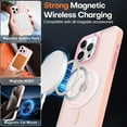 thumbnail image 2 of Translucent Matte Case for iPhone 15 Pro Case[Compatible with Magsafe] Magnetic Slim Fit Shockproof Anti-Scratch Full Body Protective Phone Case for 15 Pro-Pink, 2 of 6