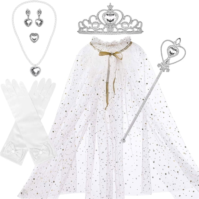 Txlixc Capa de princesa, collar de varita de la Corona de la chica Txlixc moda