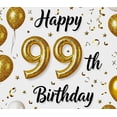 thumbnail image 3 of Glittery 99th Birthday Banner with Balloons and Stars Backdrop Party Supplies Photography Props Birthday Decoration Background Decor, 3 of 7