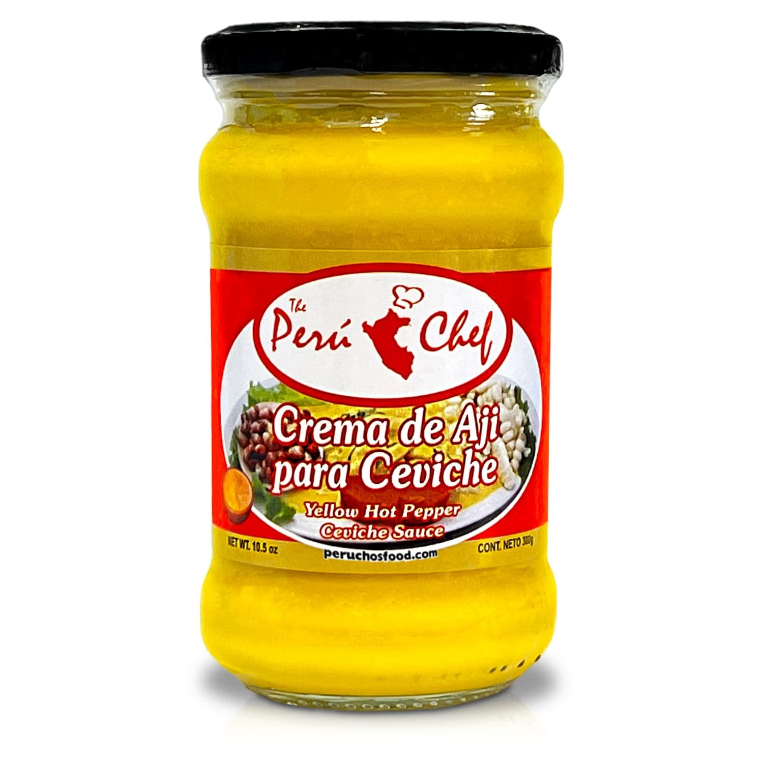 Peruchef Crema de Aji Para Ceviche 10.5 oz | Yellow Hot Pepper Ceviche Sauce 3 Pack