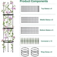 thumbnail image 4 of 2 Pack Garden Trellis and Tomato Cages, Deaunbr Plant Supports Plant Trellis for Climbing Plants Indoor Outdoor, DIY Tomatoes Cage Potted Plant Support Stakes for Vegetable, Rose, Bean, Pots, Clemati, 4 of 6