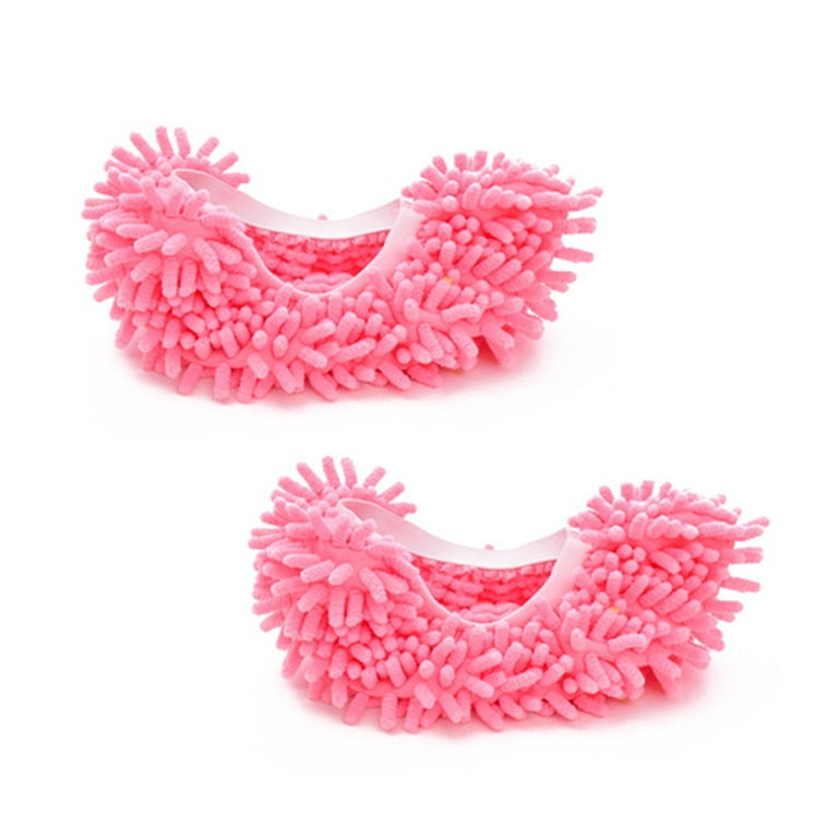 Dust Mop Slippers Lazy Floor Polishing Cleaning Socks Xmas Stocking Filler  Pink