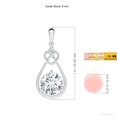 thumbnail image 3 of ANGARA IGI Certified Lab Grown 2 Ct Diamond Knotted Heart Pendant for Women in 925 Sterling Silver (Size-8mm| Color-F-G| Clarity-VS) | Anniversary, Jewelry Gift for Women | Lab-Grown Diamond Necklace, 3 of 7