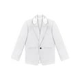 thumbnail image 5 of Sholeno Kids Boys Long Sleeve Formal Suit Blazer Coat One-Button Gentleman Suit Jacket Outerwear for White 14, 5 of 7