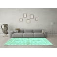 thumbnail image 3 of Ahgly Company Indoor Square Oriental Light Blue Traditional Area Rugs, 4' Square, 3 of 4